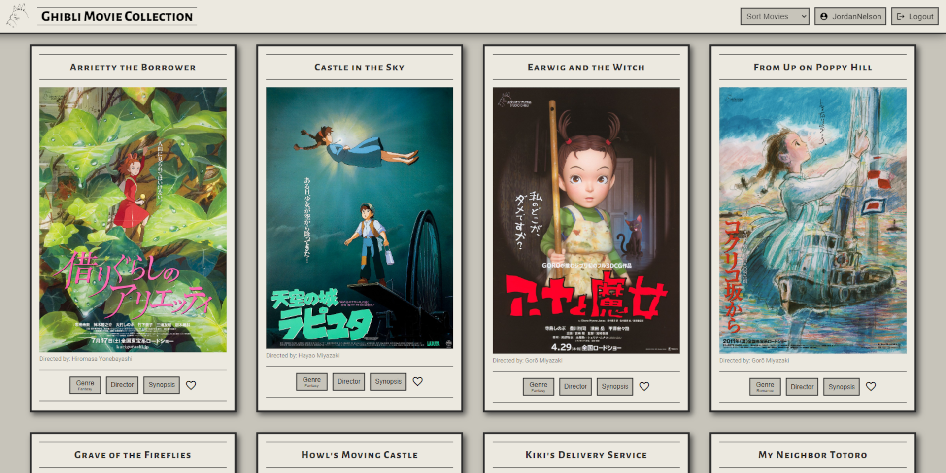 Image of the Studio Ghibli Movie App